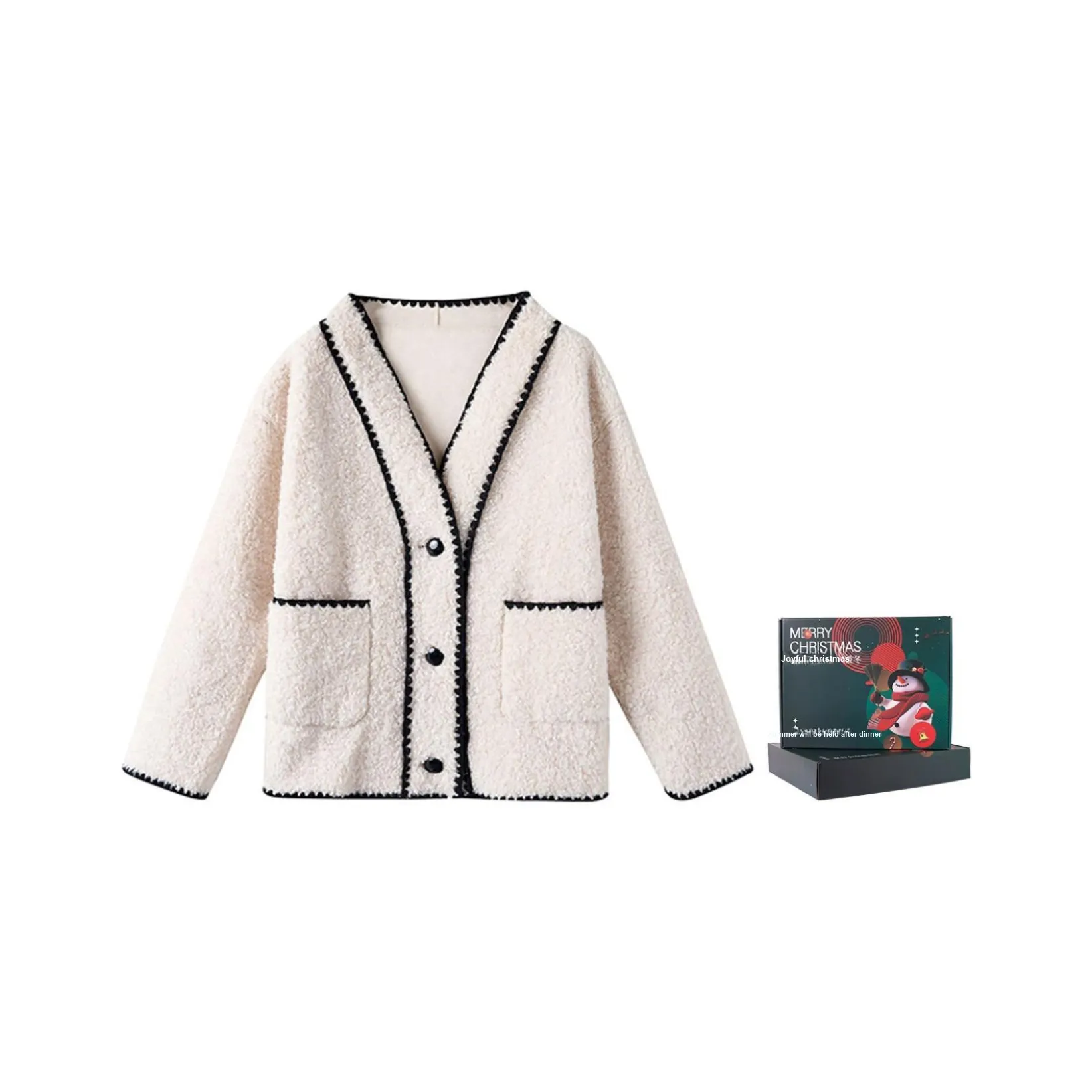 Лето будет проведено после ужина. Осень и зима укороченная куртка женская Gift Box Set однотонная