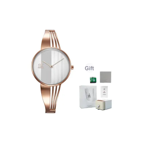 SHENGKE Кварцевый механизм сплав ремешок женские часы белый циферблат