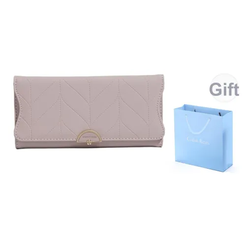 COLINS KEIRS Синтетическая кожа большая вместимость держатель для карт кожа три складывания длинный кошелек стандартный женский розовый