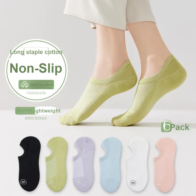 MIIOW No Show Socks Women's 6 Pack Mixed Color-1