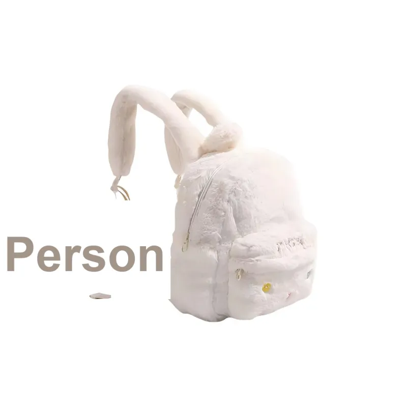 MINLUBAOLUO Cotton Backpack Women's White-1