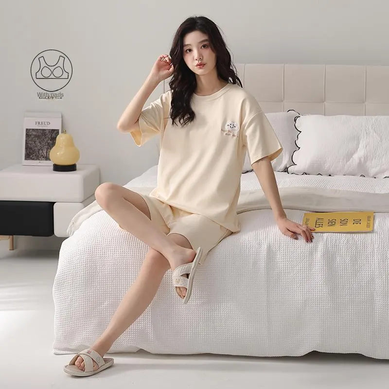 FENTENGCARE Pajama Set Women's Apricot-1