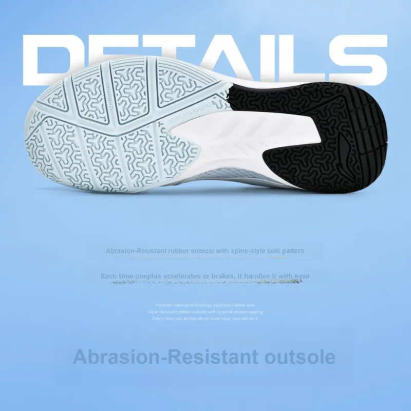 LiNing Feather The Flash 1.0 Slip Resistant Low Top Badminton Shoes Unisex Cloud Porcelain Blue Black-6