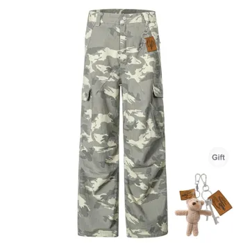 HOKLV SS25 Cargo Pants Unisex Gray