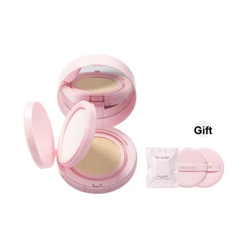 MENOW Мягкий Светлый Мягкий Марля Pink Collection Пудра Компактный And Cushion Крем Одна коробка DUAL Использование Длинный Твердый Маскирующий