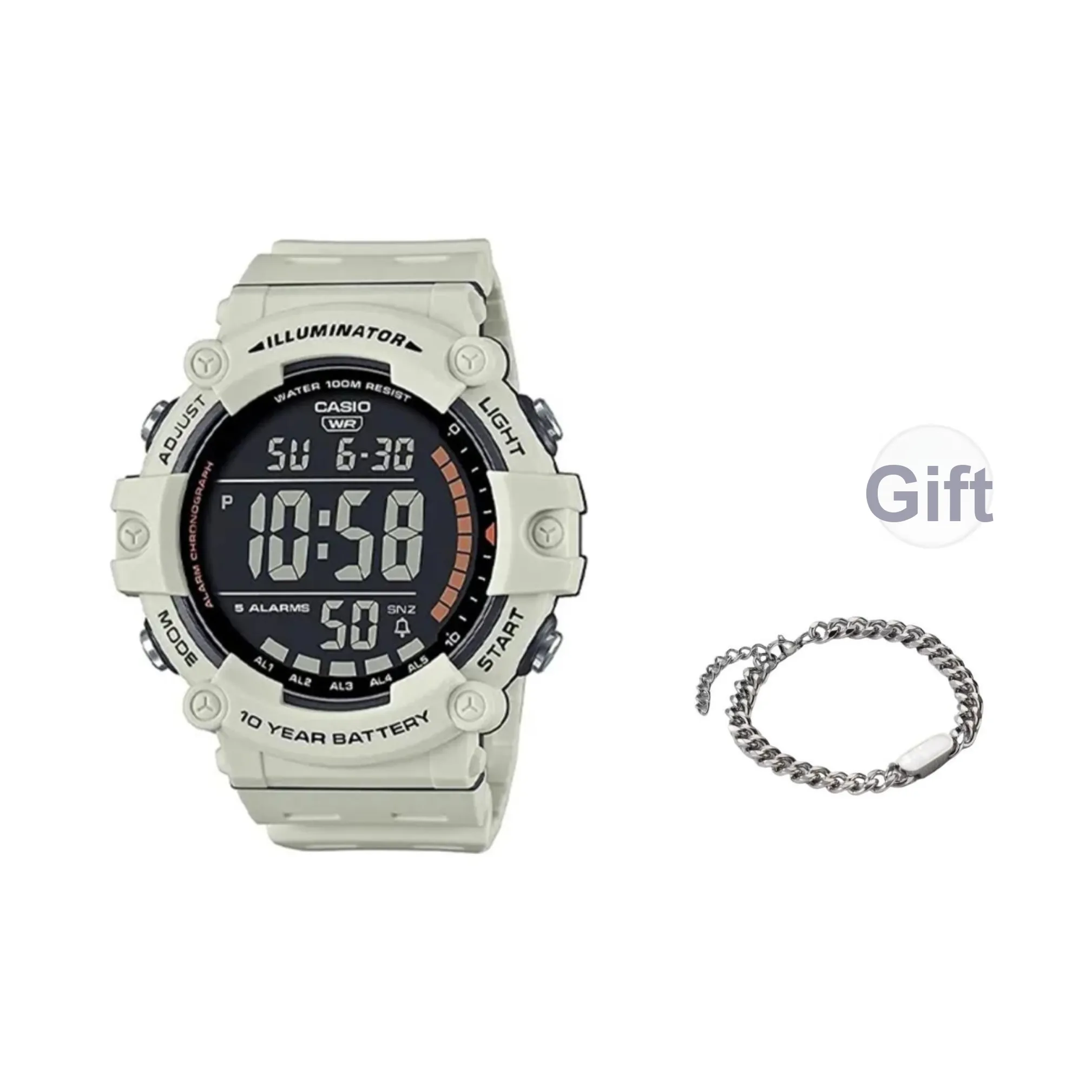 CASIO Кварцевый механизм Часы Мужские Черный циферблат