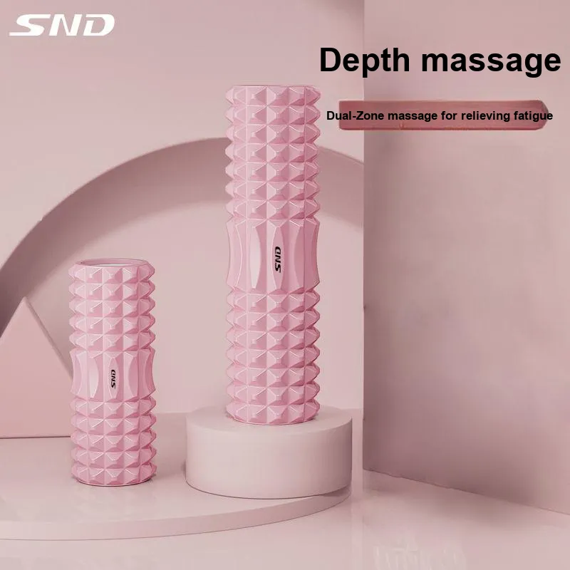 SND Hollow Foam Rollers Yoga Fitness Massage Rehabilitation Pink/Blue EVA+PVC Full Body-2