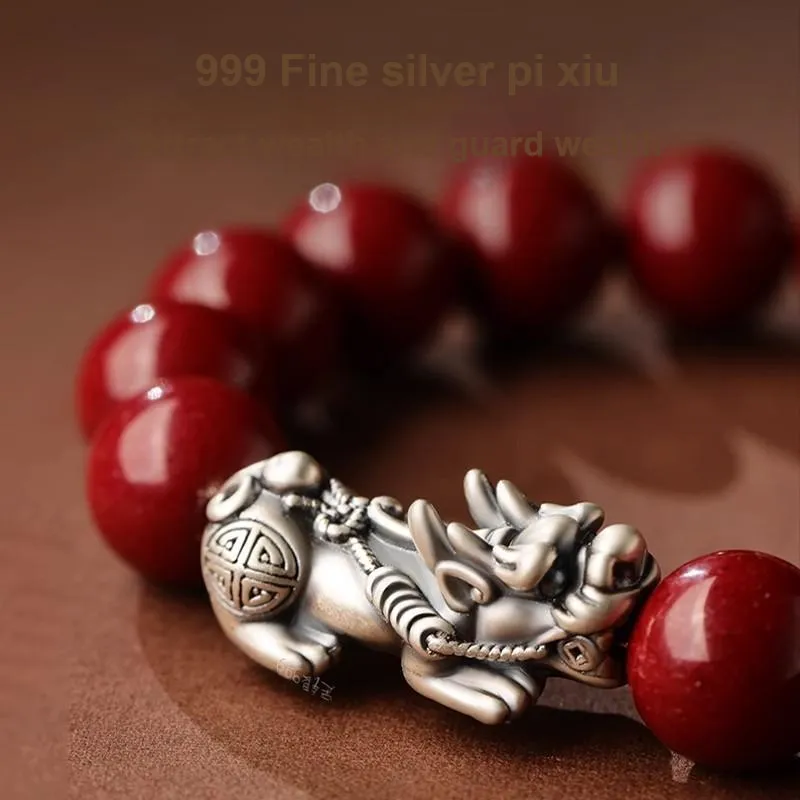 ZHIZUO Natural Cinnabar Bracelets Unisex-2