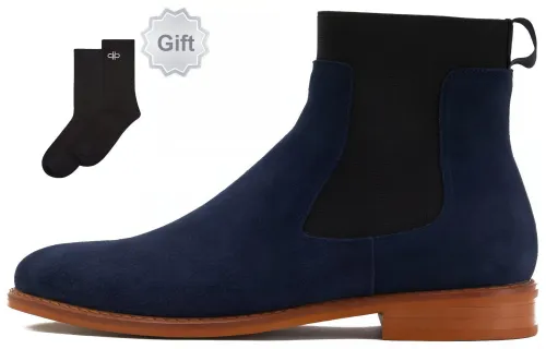 PEDRO Chelsea Boots Men Dark Blue