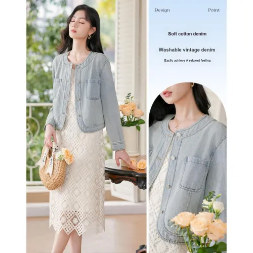 Like The Age Of Water Velvet feel Coat Regular Women's Blue