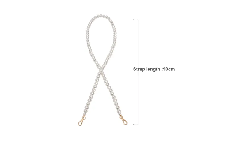 GUYI Metal Bag Accessory Pearl Chain Women's Gold-Tone-14