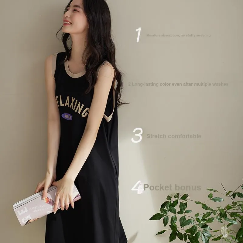 Xuan Liang Nightgown Women's Cool Black-2