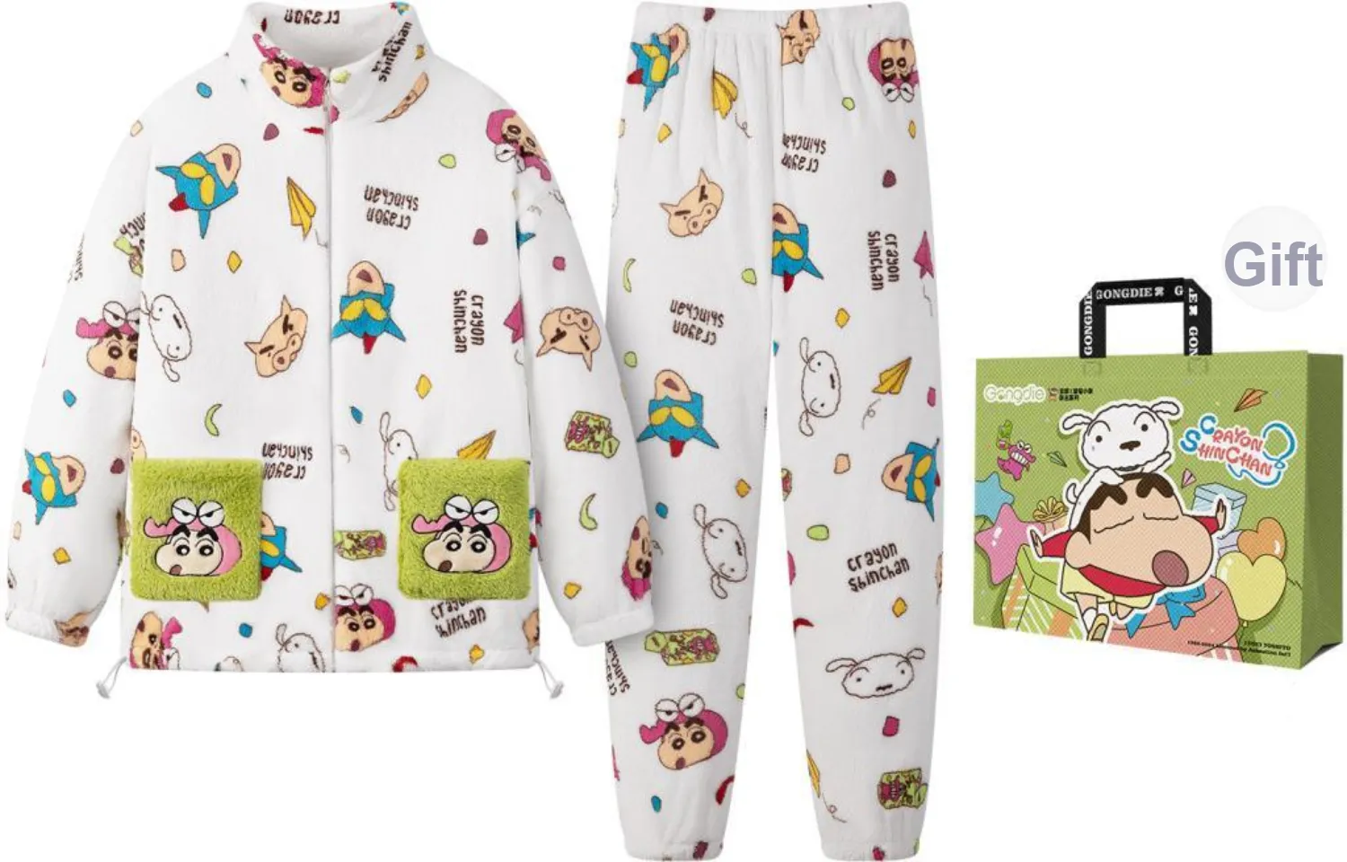 Gongdie x LABIXIAOXIN LIANMINGKUAN Pajama Set Unisex White