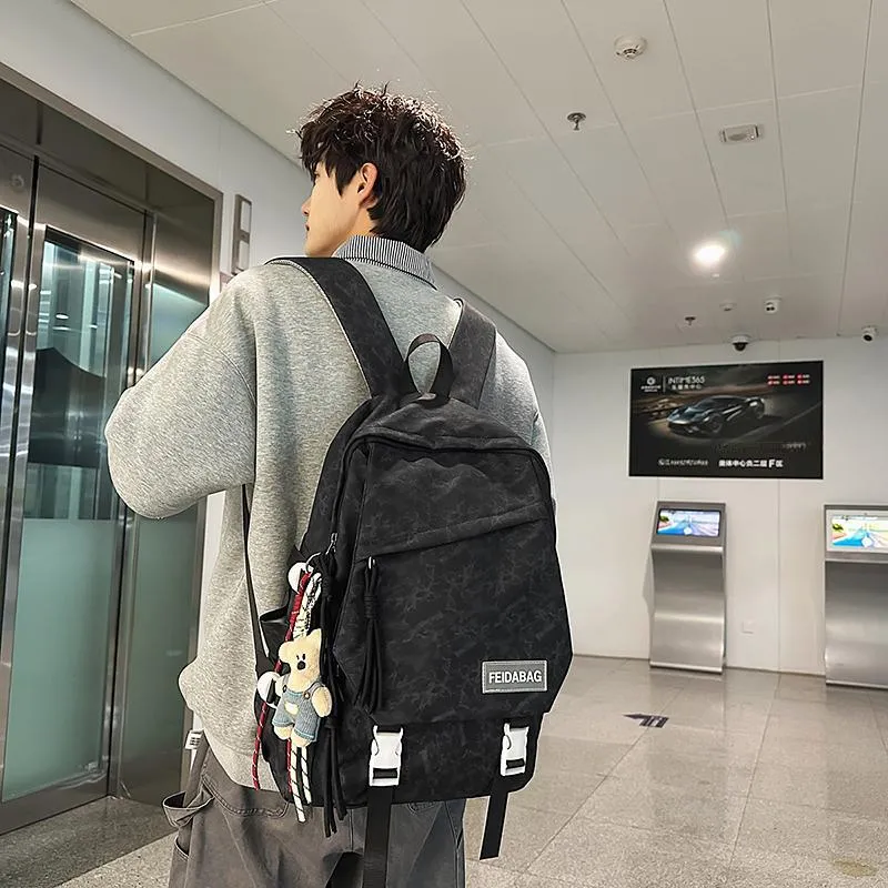 DCLOUD Nylon Backpack Unisex Multicolor-8