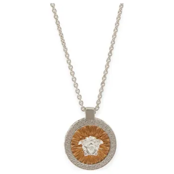 VERSACE Metal Necklaces Men's Silver