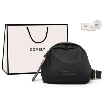 COMELY Oxford Crossbody Bags Canvas Bag Sling Bags Regular Women's Extreme Night Black