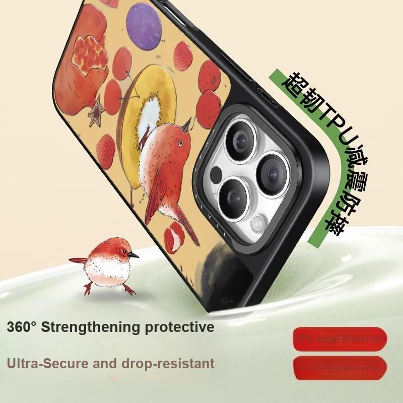 Flashing Demons Magnetic Impact Resistant Phone Cases Compatibility IPhone 16/16 Pro/16 Pro Max/15 Pro/15 Pro Ma-3