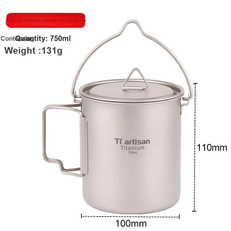 Tiartisan Outdoor Water Equipment Water Container 200ml 300ml 350ml 450ml 750ml Pure Titanium-14