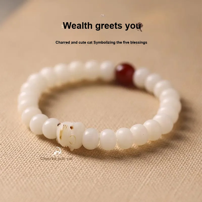 JIUHUASHAN White Jade Bodhi Bracelets Unisex-3