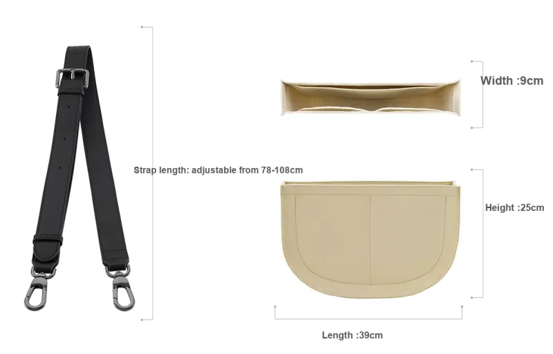 Lan Bao Fan Bag Accessories Adidas Exclusive Beige Liner+Black Adjustable Strap 78 108CM-1