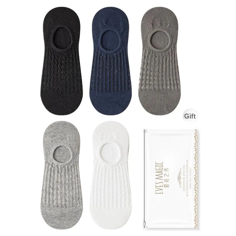 XIA.WA.ZHI.XIU No Show Socks Men's Shopping Bag 5 Pack