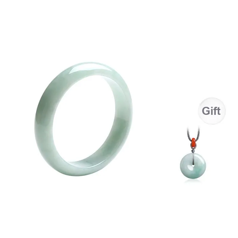 With The Heart Of The Jade Bean Type Jadeite Bangles Women's-7