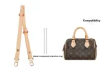 Speedy20 1.8cm Width Vegetable Tanned Leather Three-Section Adjustable Shoulder Strap 93-130cm[Includes Metal Protective Loop]