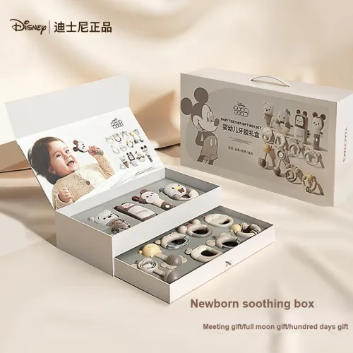 Disney Малыш Игрушка Baby Soothing Барабанчик-неваляшка Малыш Newborn Коробка Малыш First Month Коробка Birthday Gift Развивающие игрушки