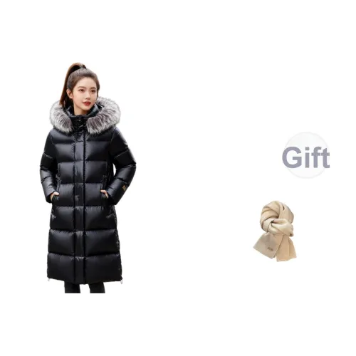 MTHE Черный С подарками Шарф Женские Пуховики