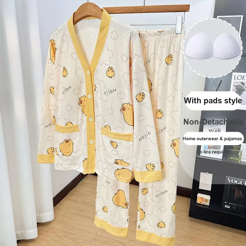 Sleeping Beauty Pajama Set Women's Yellow-1