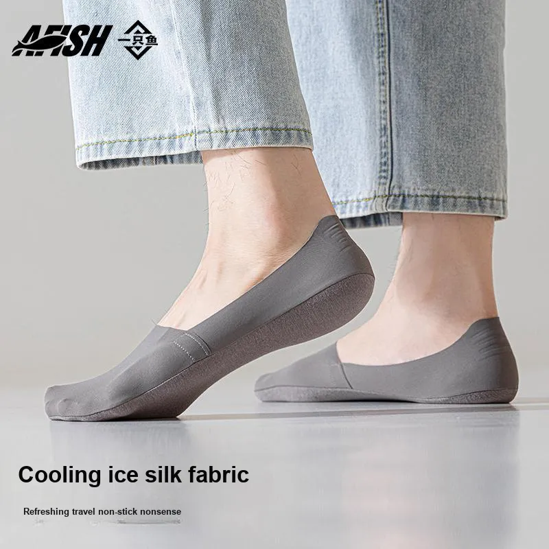 AFISH No Show Socks Men's 5 Pack Shopping Bag-19