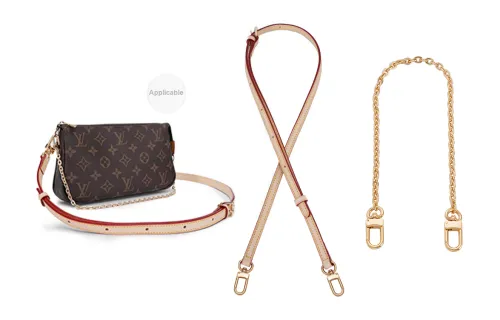 Lan Bao Fan Shoulder Strap Bag Vegetable Tanned Color-Changing Shoulder Straps+Gold Decorative Chain