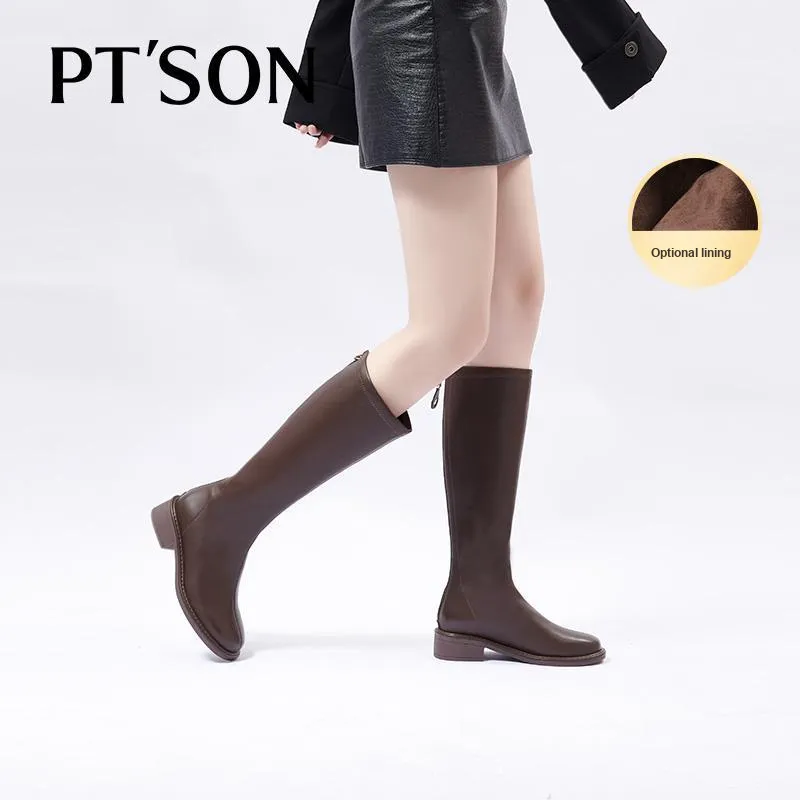PT'SON Knee high Boots 4cm Women's-24