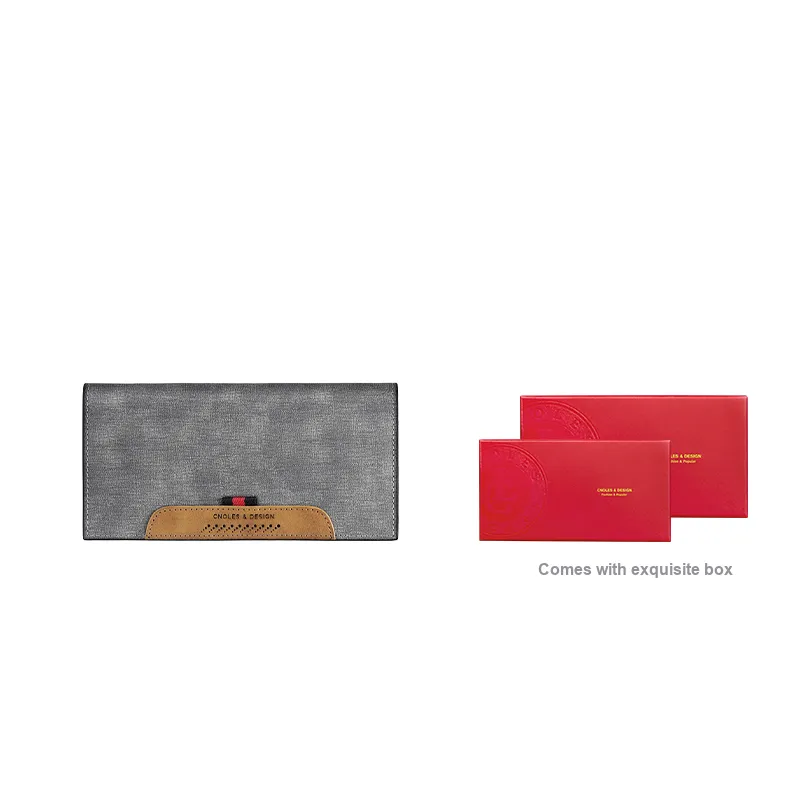 CNOLES Synthetic Leather Wallets Card Holders Men's Dreamy Gray-0