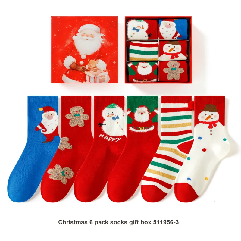 Caramella Mid Calf Socks Unisex Gift Box Of 6 Doubles-11