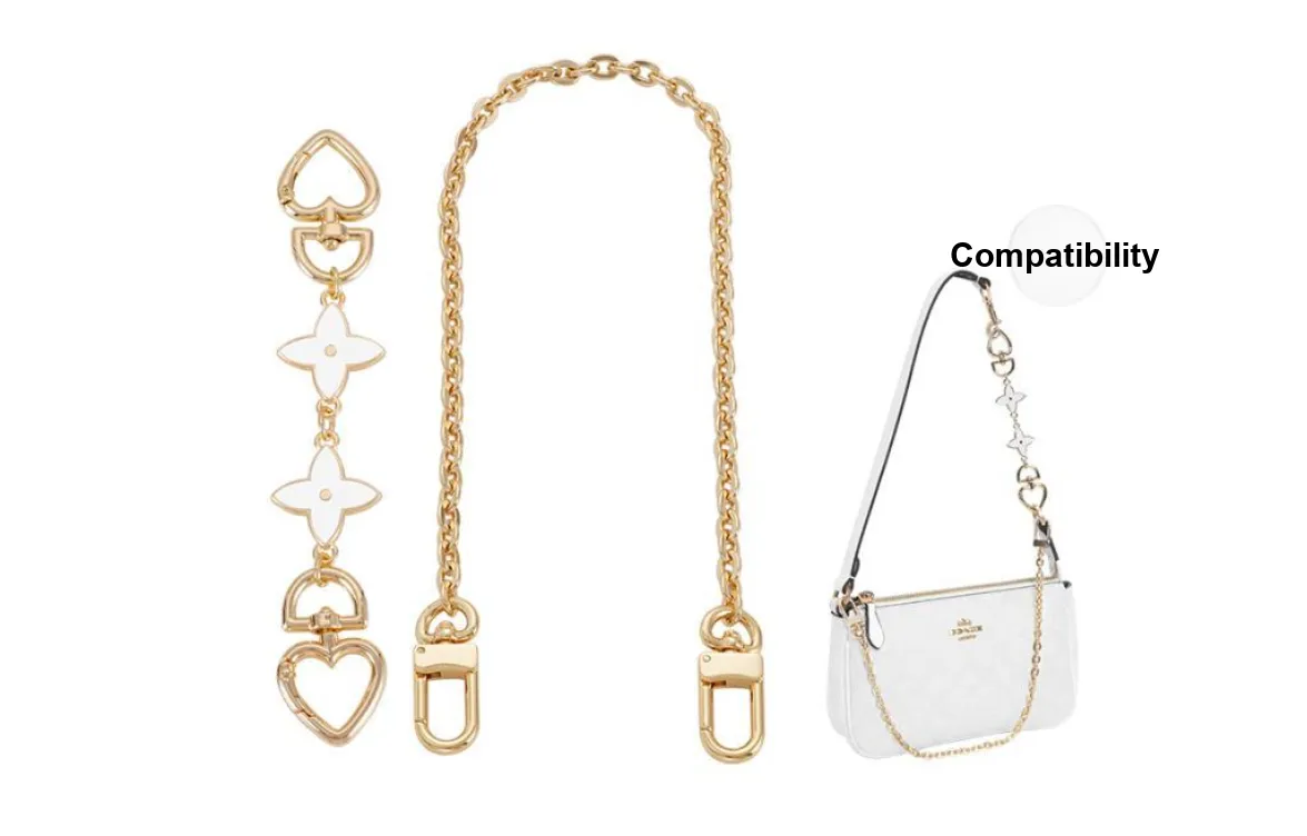 GUYI Alloy Bag Strap Women's Gold Tone
