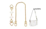 (Gold-Tone) White Four-Leaf Clover Extender Chain+Decorative Chain 40cm