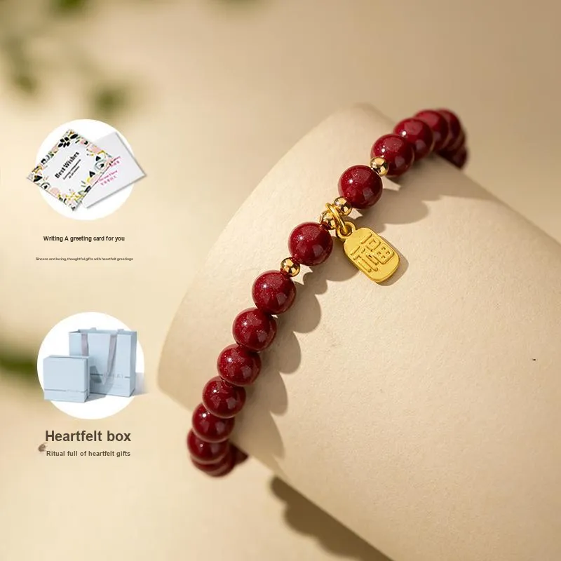 Encounter Gift Reconstructed Cinnabar Bracelets Unisex-4