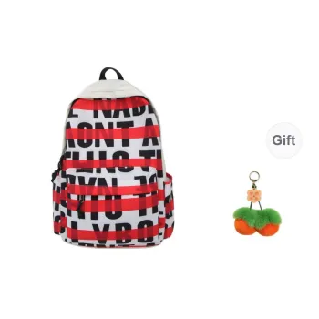 URBAN FOREST Nylon Backpack Unisex Red/Pink Green/Blue