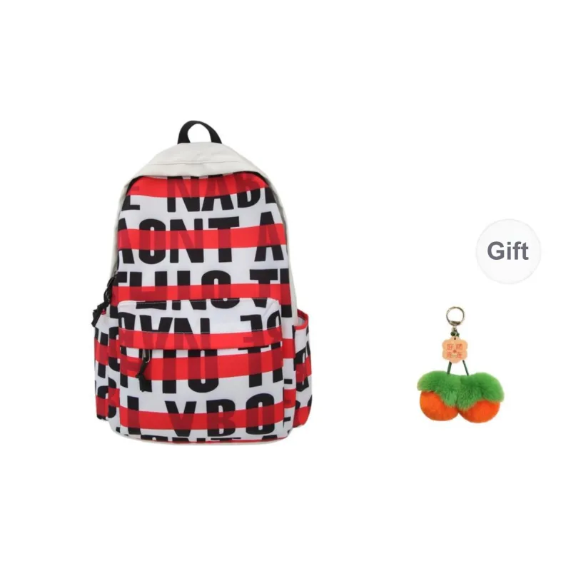 URBAN FOREST Nylon Backpack Unisex Red/Pink Green/Blue-0
