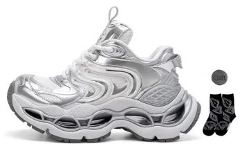 TIMESPEAK Low Top Couple, Chunky Sneakers Unisex