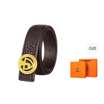 Jaylen Oos Wild Cow Leather Textured Top Grain Cow Leather Stainless Steel Smooth Buckle Leather Belts Men's 3.8cm
