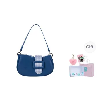 MERIMIES Pure Vegan Eco-Friendly Leather Vintage Trendy Casual Versatile Shoulder Bag Women's Deep Sea Blue