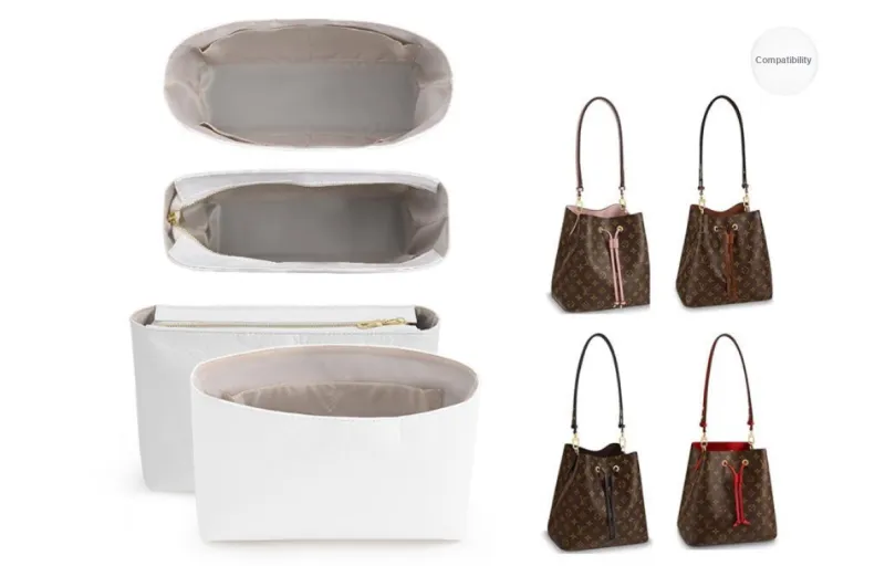 Lan Bao Fan Cow Leather DuPont Paper Bag Accessory Bag Strap Bag Insert Unisex White/Gold-24