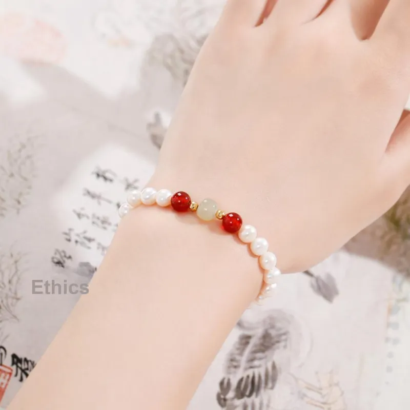 Lao Feng Xiang Pearl Bracelets Women's-2