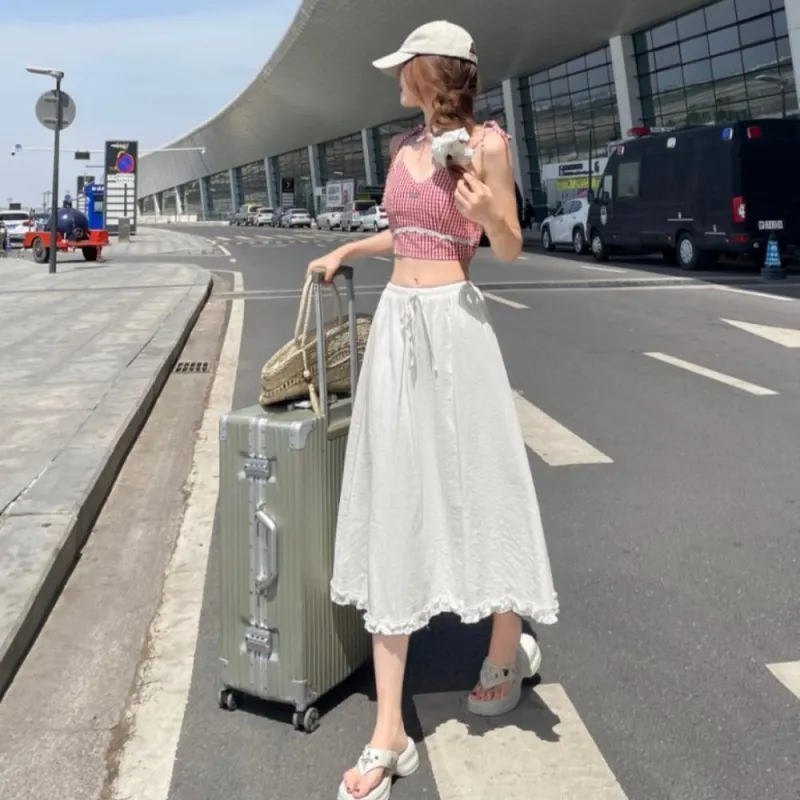 IDLE SOUL Casual Long Skirt Women's-3