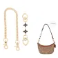 Gold-Tone, Black Four-Leaf Clover Extender Chain+Decorative Chain