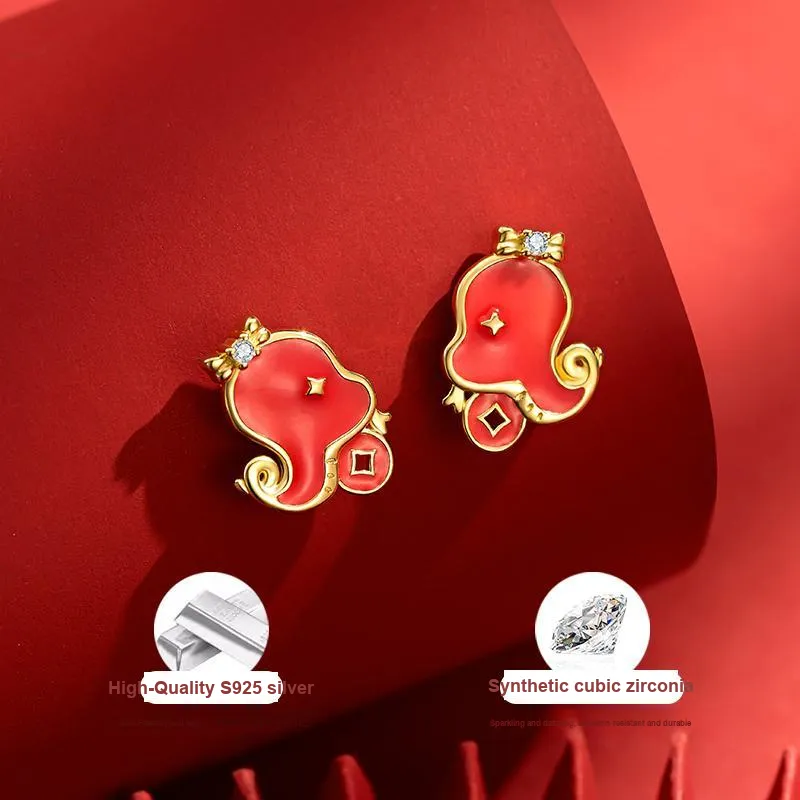 MCK 925 Sterling Silver Stud Earrings Women's-6