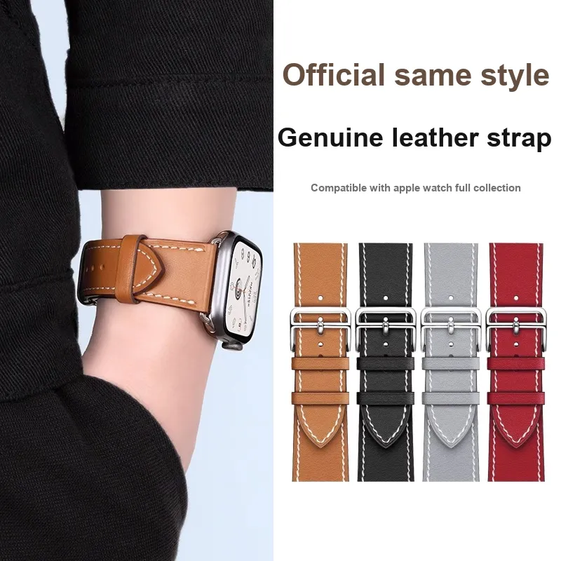 IWabcertoo Watch Band Apple Compatibility Genuine Leather Material-1