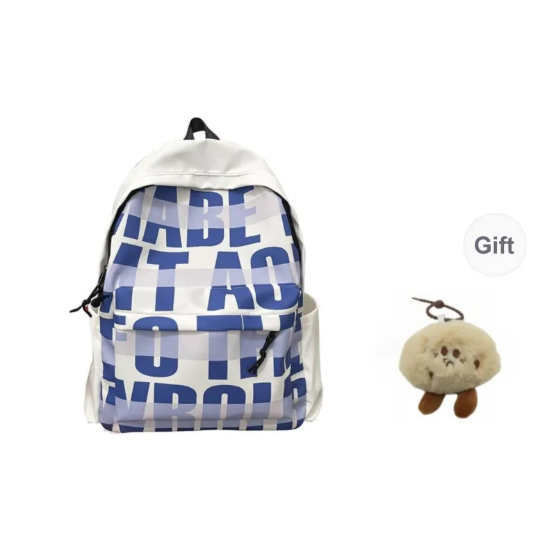 URBAN FOREST Nylon Backpack Unisex Light Blue/Dark Blue/Green/Black-7